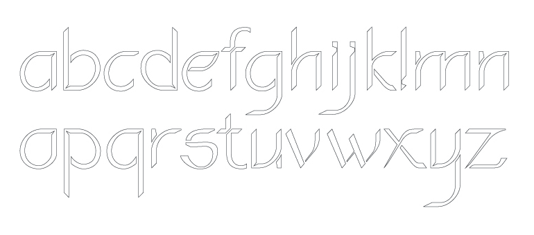 a GIF of all alphabets and their strokes